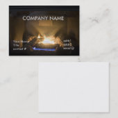 Carte De Visite rondins du feu de gaz naturel (Devant / Derrière)