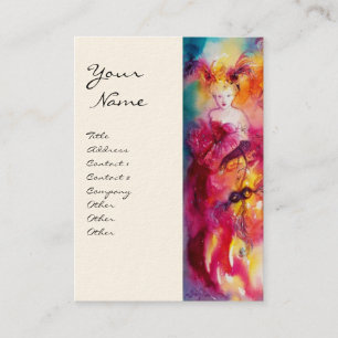 Carte De Visite RONDO DANS LAGOON,rouge bleu rose jaune