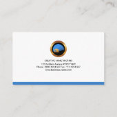 Carte De Visite Roofer élégant élégant de toit à la maison bleu (Dos)