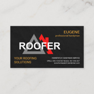 Carte De Visite Roofer élégant Signalisation Grandes Textures To