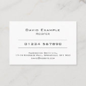 Carte De Visite Roofer or Roofing Roof Repairs Company (Dos)