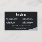 Carte De Visite Roofer Roofing Professional (Dos)