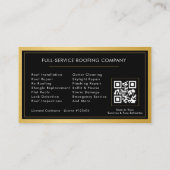 Carte De Visite Roofer Roofing Service QR Code Professional (Dos)