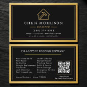 Carte De Visite Roofer Roofing Service QR Code Professional