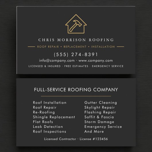 Carte De Visite Roofing