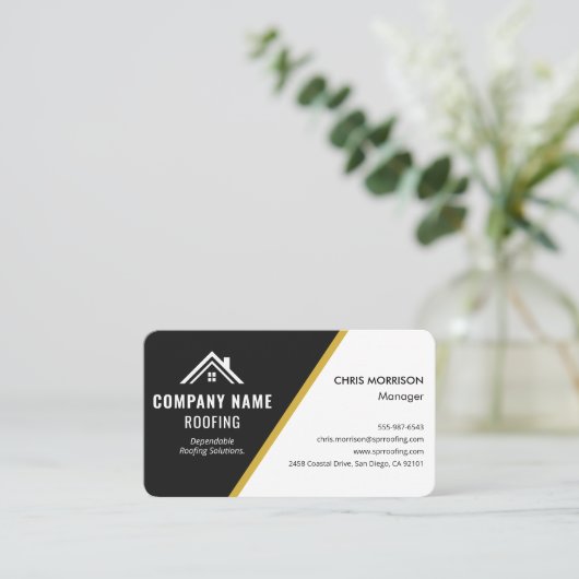 Carte De Visite Roofing Construction (Debout devant)