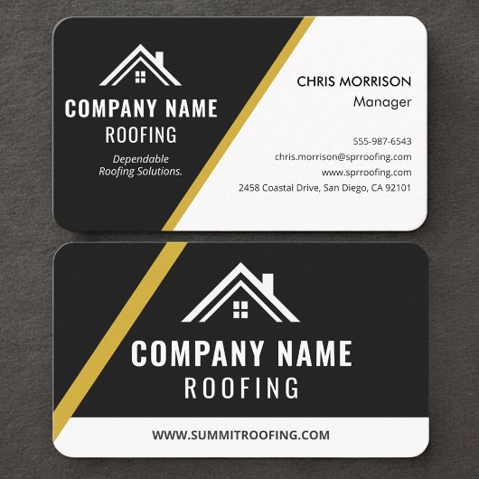 Carte De Visite Roofing Construction