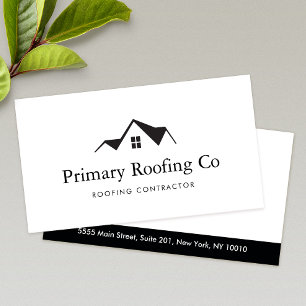 Carte De Visite Roofing Contractor Logo