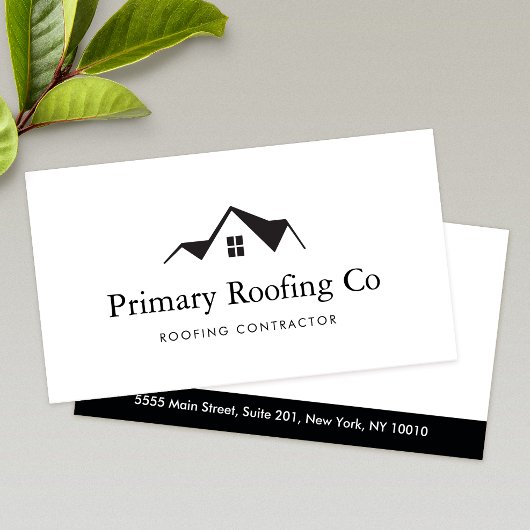 Carte De Visite Roofing Contractor Logo