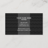 Carte De Visite Roofing Modern Black Shingle Texture (Dos)