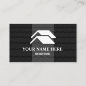 Carte De Visite Roofing Modern Black Shingle Texture (Devant)