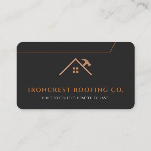 Carte De Visite Roofing Roofer Construction (Devant)