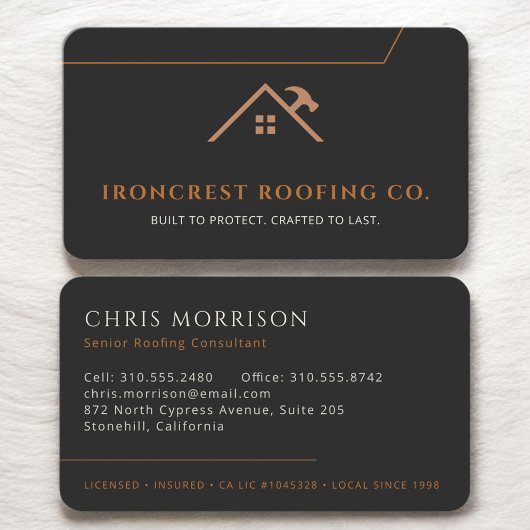Carte De Visite Roofing Roofer Construction