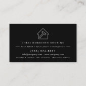 Carte De Visite Roofing Roofer Contractor Metallic QR Code (Devant)
