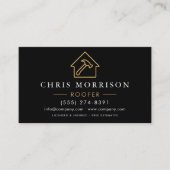 Carte De Visite Roofing Roofer Contractor QR Code (Devant)