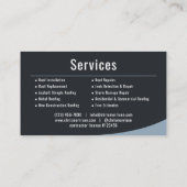 Carte De Visite Roofing Roofer Professional (Dos)