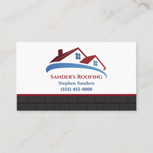 Carte De Visite Roofing Shingles Construction Company (Devant)