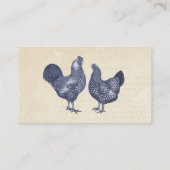Carte De Visite Rooster bleu et élevage de poulets Hen Wyandottes (Dos)