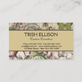 Carte De Visite Rooster Garden Flower Papillon Art (Dos)