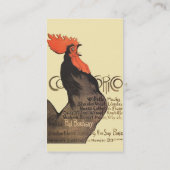 Carte De Visite Rooster Steinlen Cocorico (Dos)