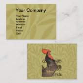 Carte De Visite Rooster Steinlen Cocorico (Devant / Derrière)