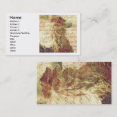 Carte De Visite Rooster vintage (Devant / Derrière)