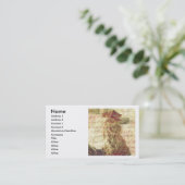 Carte De Visite Rooster vintage (Debout devant)