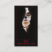 Carte De Visite Rosa Sugar Skull Portrait (Devant)