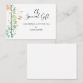 Carte De Visite Rosaire catholique Eucalyptus Religieux Floral Cad (Devant / Derrière)