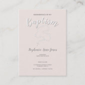 Carte De Visite Rosaire du Baptême sur rose (Devant)