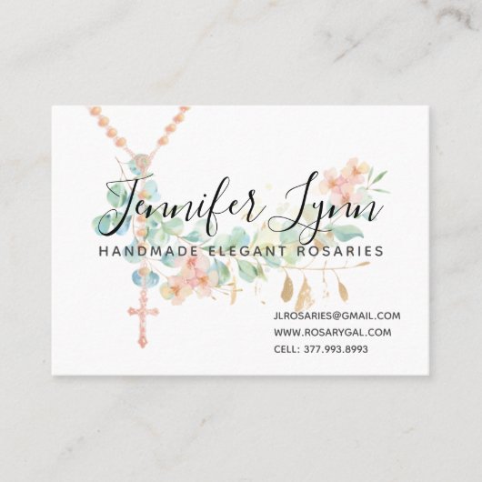 Carte De Visite Rosaire Eucalyptus (Devant)