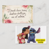 Carte De Visite Rosas del Alma (Devant / Derrière)