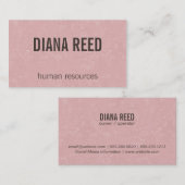 Carte De Visite rose (Devant / Derrière)