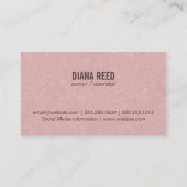 Carte De Visite rose (Dos)