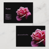 Carte De Visite Rose (Devant / Derrière)