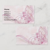 Carte De Visite rose (Devant / Derrière)