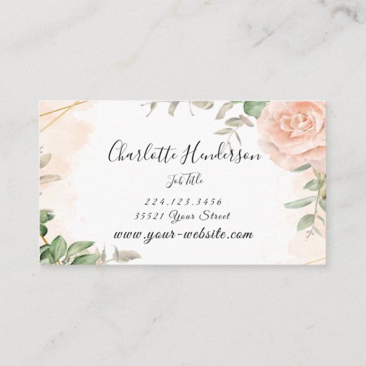 Carte de visite Rose (Dos)