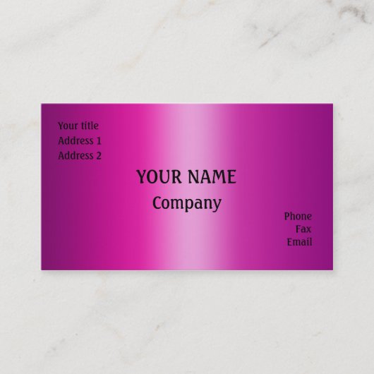 Carte De Visite Rose (Devant)