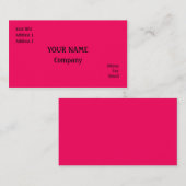 Carte De Visite rose (Devant / Derrière)