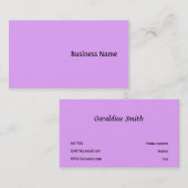 Carte De Visite rose (Devant / Derrière)