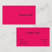 Carte De Visite rose (Devant / Derrière)