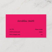 Carte De Visite rose (Dos)