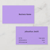 Carte De Visite Rose (Devant / Derrière)