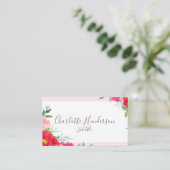 Carte de visite rose (Debout devant)