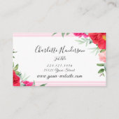 Carte de visite rose (Dos)