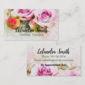 Carte De Visite Rose (Devant / Derrière)
