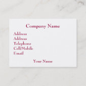 CARTE DE VISITE ROSE (Dos)