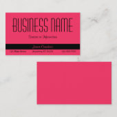 Carte de visite rose (Devant / Derrière)