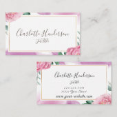 Carte de visite Rose (Devant / Derrière)