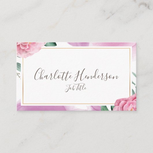 Carte de visite Rose (Devant)